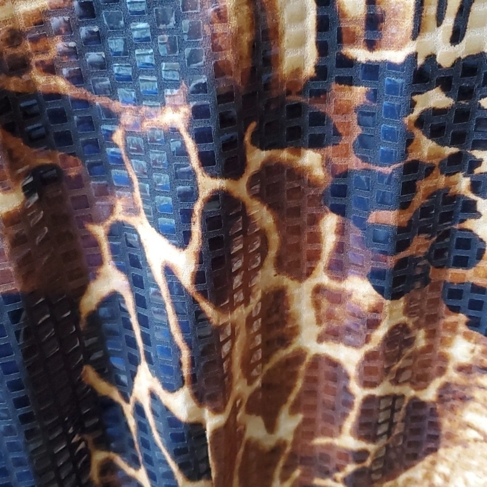 Ruby Rd animal print sequined full zip jacket size 6 front pockets - Picture 11 of 12